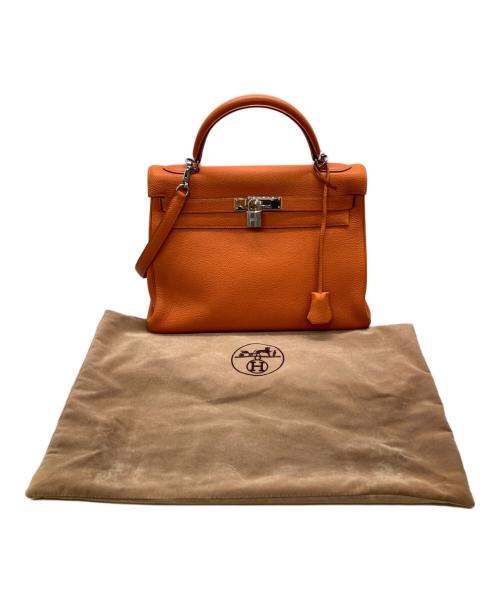 HERMES（エルメス）HERMES (エルメス) ケリー32 内縫い/□E刻印/トゴ オレンジ サイズ:32の古着・服飾アイテム