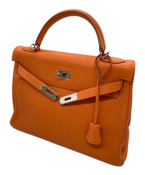 HERMES（エルメス）HERMES (エルメス) ケリー32 内縫い/□E刻印/トゴ オレンジ サイズ:32の古着・服飾アイテム