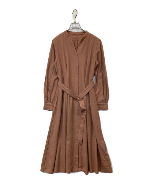 ANAYI（アナイ）ANAYI (アナイ) ソフトアムンゼンタックフレア ワンピース キャメル サイズ:38の古着・服飾アイテム