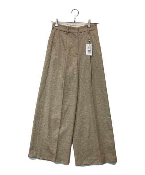 BALLSEY（ボールジィ）BALLSEY (ボールジィ) メランジカルゼ タックワイドパンツ 11043404301 ベージュ サイズ:32 未使用品の古着・服飾アイテム