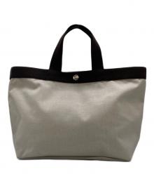 Herve Chapelier（エルベシャプリエ）の古着「コーデュラスクエアトートB5サイズ(M) / 舟型トート 704C」｜マスティック×モカ