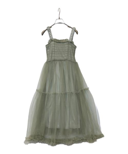 Snidel（スナイデル）Snidel (スナイデル) ボリュームティアードワンピース　SWFO244007 グリーン 未使用品の古着・服飾アイテム