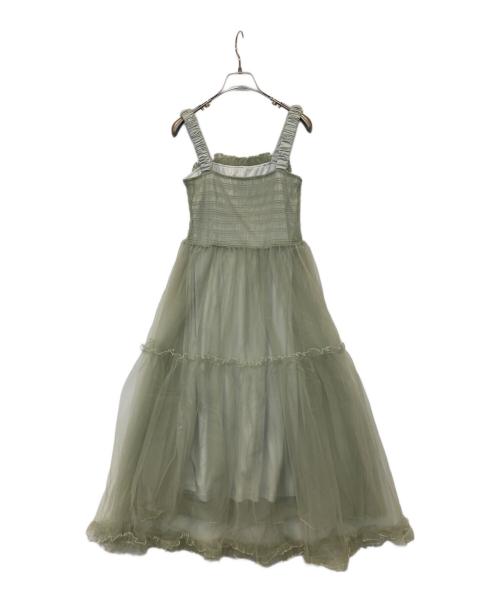 Snidel（スナイデル）Snidel (スナイデル) ボリュームティアードワンピース　SWFO244007 グリーン 未使用品の古着・服飾アイテム