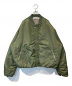 SandWaterrサンドウォーター）の古着「RESEARCHED PADDED BLOUSON / NYLON SATIN /リサーチド パデッド ブルゾン／ナイロン サテン /SW-J0502」｜カーキ