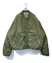 SandWaterr（サンドウォーター）の古着「RESEARCHED PADDED BLOUSON / NYLON SATIN /リサーチド パデッド ブルゾン／ナイロン サテン /SW-J0502」｜カーキ