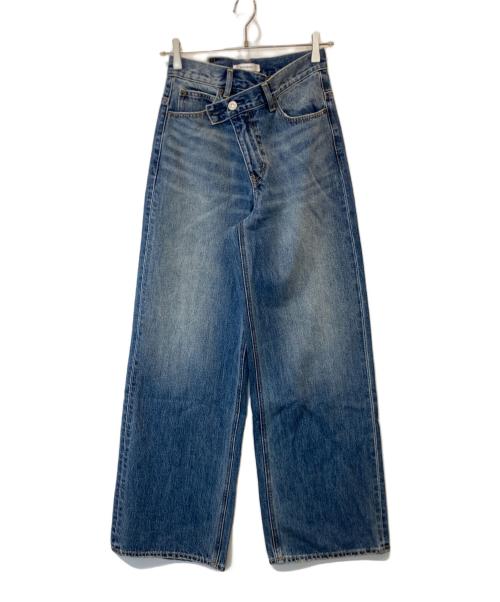 moussy（マウジー）moussy (マウジー) CROSS WAIST WIDE STRAIGHT クロスウエストワイドストレート 010I211-1801-10 インディゴ サイズ:1の古着・服飾アイテム