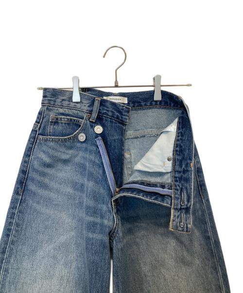 moussy（マウジー）moussy (マウジー) CROSS WAIST WIDE STRAIGHT クロスウエストワイドストレート 010I211-1801-10 インディゴ サイズ:1の古着・服飾アイテム