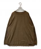 DEUXIEME CLASSEドゥーズィエム クラス）の古着「袖プリントTシャツ 21070500708030」｜ブラウン