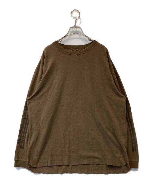 DEUXIEME CLASSE（ドゥーズィエム クラス）DEUXIEME CLASSE (ドゥーズィエム クラス) 袖プリントTシャツ 21070500708030 ブラウン サイズ:表記がないため不明の古着・服飾アイテム