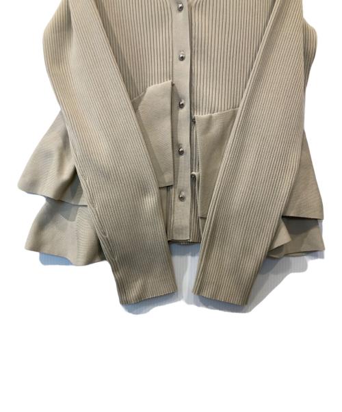 Diagram（ダイアグラム）Diagram (ダイアグラム) ペプラムニットカーディガン/0325353368 ベージュ サイズ:36の古着・服飾アイテム