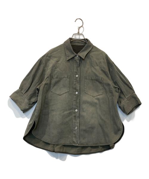 GRACE CONTINENTAL（（グレースコンチネンタル）GRACE CONTINENTAL (（グレースコンチネンタル) ツイルハーフスリーブシャツ 0125341129 カーキ サイズ:36の古着・服飾アイテム