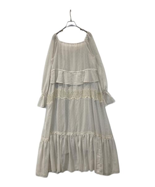 GRACE CONTINENTAL（（グレースコンチネンタル）GRACE CONTINENTAL (（グレースコンチネンタル) レースコンビカットジャガードワンピース 0125431109 アイボリー サイズ:36の古着・服飾アイテム