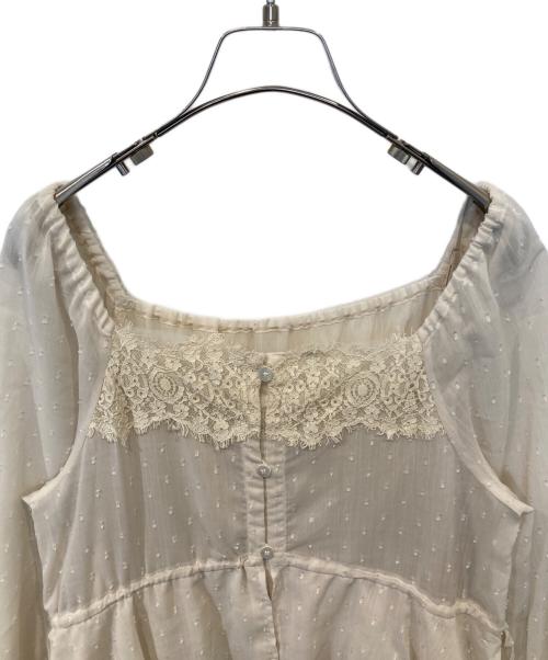 GRACE CONTINENTAL（（グレースコンチネンタル）GRACE CONTINENTAL (（グレースコンチネンタル) レースコンビカットジャガードワンピース 0125431109 アイボリー サイズ:36の古着・服飾アイテム