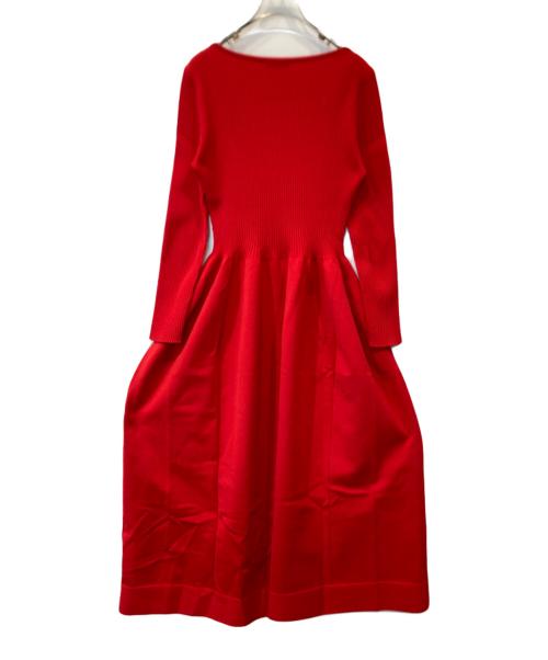 allureville（アルアバイル）allureville (アルアバイル) ウエストマークコクーンニットワンピース/202510-14-030-43-020 レッド サイズ:2の古着・服飾アイテム
