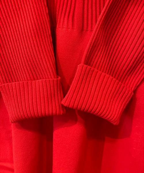 allureville（アルアバイル）allureville (アルアバイル) ウエストマークコクーンニットワンピース/202510-14-030-43-020 レッド サイズ:2の古着・服飾アイテム