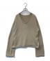 DEUXIEME CLASSE（ドゥーズィエム クラス）の古着「Cotton 3G Vneck Knit（コットン3G Vネックニット）24080560211010」｜ベージュ