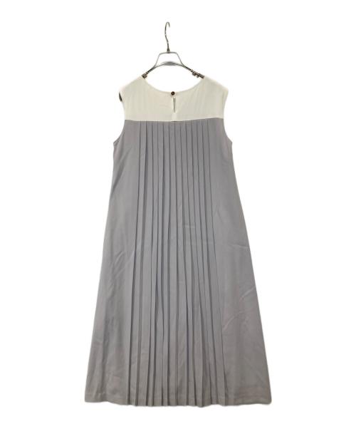GRACE CLASS（グレースクラス）GRACE CLASS (グレースクラス) プリーツバイカラードレス　0222135109 グレー×ホワイト サイズ:38 未使用品の古着・服飾アイテム