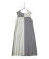 GRACE CLASS（グレースクラス）の古着「プリーツバイカラードレス　0222135109」｜グレー×ホワイト