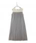 GRACE CLASS (グレースクラス) プリーツバイカラードレス　0222135109 グレー×ホワイト サイズ:38 未使用品：8000円