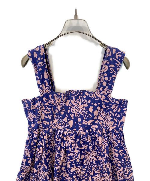 ne quittez pas（ヌキテパ）ne quittez pas (ヌキテパ) ポプリンフラワーサロペット　010822CN1 パープル サイズ:FREEの古着・服飾アイテム