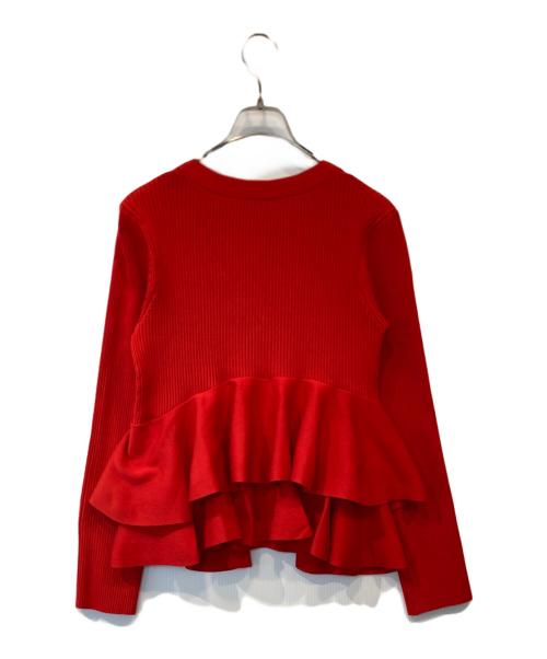 Diagram（ダイアグラム）Diagram (ダイアグラム) ペプラムニットカーディガン/0325353368 レッド サイズ:36の古着・服飾アイテム