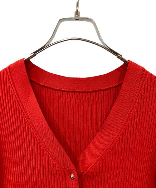 Diagram（ダイアグラム）Diagram (ダイアグラム) ペプラムニットカーディガン/0325353368 レッド サイズ:36の古着・服飾アイテム