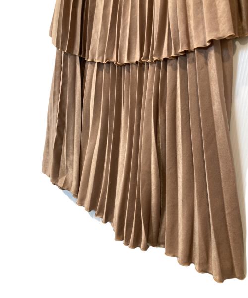 GRACE CONTINENTAL（（グレースコンチネンタル）GRACE CONTINENTAL (（グレースコンチネンタル) ティアードプリーツスカート　14210929 ベージュ サイズ:36の古着・服飾アイテム