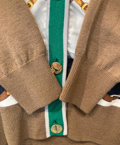 GRACE CLASS（グレースクラス）GRACE CLASS (グレースクラス) スカーフプリントニットカーディガン　29453225 ブラウン サイズ:36の古着・服飾アイテム