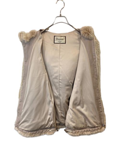 Diagram GRACE CONTINENTAL（ダイアグラム グレースコンチネンタル）Diagram GRACE CONTINENTAL (ダイアグラム グレースコンチネンタル) ラビットファージャケット 36304103 ベージュ サイズ:36の古着・服飾アイテム