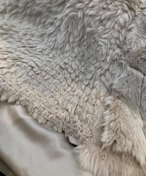 Diagram GRACE CONTINENTAL（ダイアグラム グレースコンチネンタル）Diagram GRACE CONTINENTAL (ダイアグラム グレースコンチネンタル) ラビットファージャケット 36304103 ベージュ サイズ:36の古着・服飾アイテム