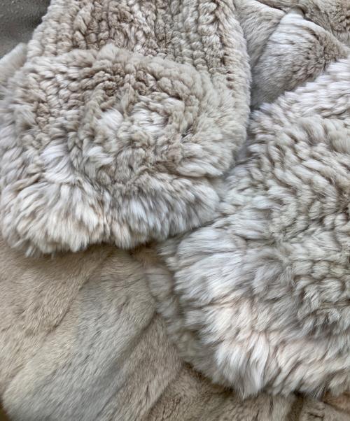 Diagram GRACE CONTINENTAL（ダイアグラム グレースコンチネンタル）Diagram GRACE CONTINENTAL (ダイアグラム グレースコンチネンタル) ラビットファージャケット 36304103 ベージュ サイズ:36の古着・服飾アイテム