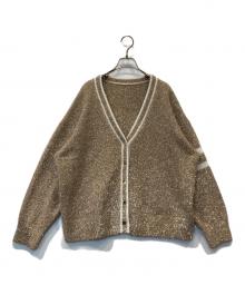 Diagram（ダイアグラム）の古着「グリッターニットカーディガン /0325453325」｜ベージュ