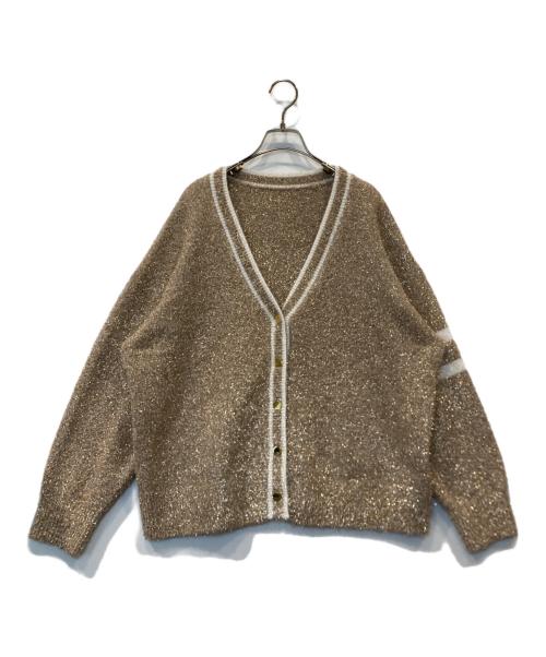 Diagram（ダイアグラム）Diagram (ダイアグラム) グリッターニットカーディガン /0325453325 ベージュ サイズ:36の古着・服飾アイテム