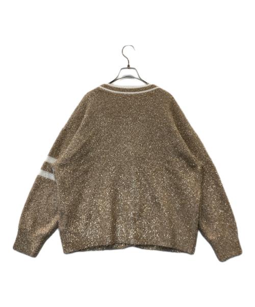 Diagram（ダイアグラム）Diagram (ダイアグラム) グリッターニットカーディガン /0325453325 ベージュ サイズ:36の古着・服飾アイテム
