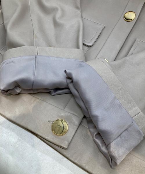 GRACE CLASS（グレースクラス）GRACE CLASS (グレースクラス) ウールボア衿レザージャケット 0221304053 ベージュ サイズ:36の古着・服飾アイテム