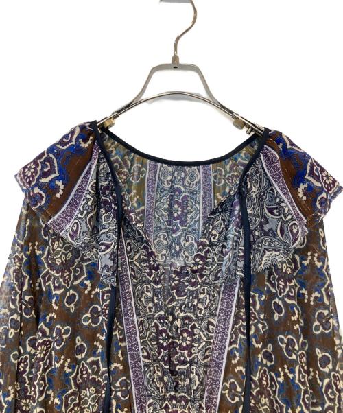 GRACE CONTINENTAL（（グレースコンチネンタル）GRACE CONTINENTAL (グレースコンチネンタル) ペイズリープリントドレス 0125331127 パープル サイズ:36の古着・服飾アイテム