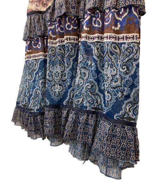 GRACE CONTINENTAL（（グレースコンチネンタル）GRACE CONTINENTAL (グレースコンチネンタル) ペイズリープリントドレス 0125331127 パープル サイズ:36の古着・服飾アイテム