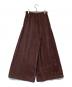 GRACE CONTINENTAL (（グレースコンチネンタル) フィブリルイージーパンツ 0125311124 ダークブラウン サイズ:36：5000円
