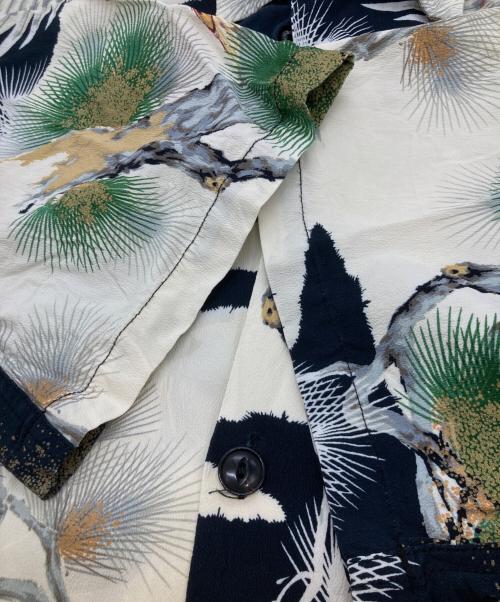 gold（ゴールド）gold (ゴールド) ALOHA SHIRT “KING OF THE SKY”/アロハシャツ「キング・オブ・ザ・スカイ ブラック×ホワイト サイズ:Lの古着・服飾アイテム