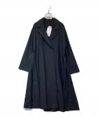 Adam et Ropeアダム エ ロペ）の古着「ポリエステル レーヨン ストレッチ トレンチコート/GTO-12000」｜ネイビー
