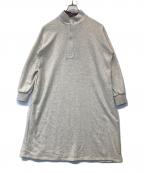 kelenケレン）の古着「コットン ジャージー バイカラー ハイネック ジップアップ ワンピース LKL23WOP2043」｜アイボリー