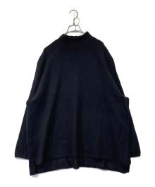 universal tissu（ユニバーサルティシュ）の古着「フレンチメリノウールスタンドカラープルオーバー TS203KN071」｜ブラック