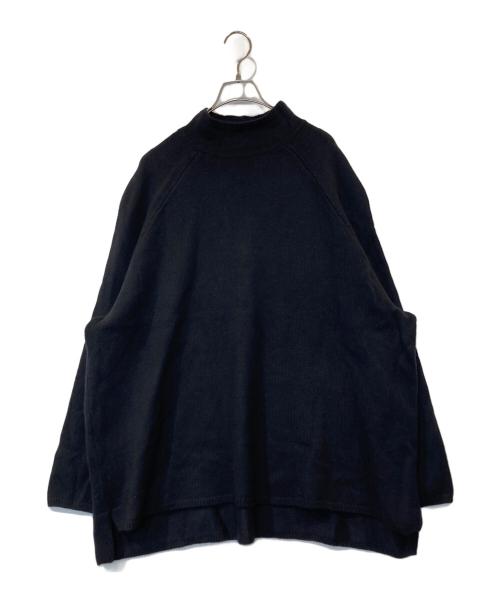 universal tissu（ユニバーサルティシュ）UNIVERSAL TISSU (ユニバーサルティシュ) フレンチメリノウールスタンドカラープルオーバー TS203KN071 ブラック サイズ:3の古着・服飾アイテム
