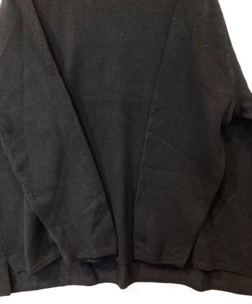 universal tissu（ユニバーサルティシュ）UNIVERSAL TISSU (ユニバーサルティシュ) フレンチメリノウールスタンドカラープルオーバー TS203KN071 ブラック サイズ:3の古着・服飾アイテム