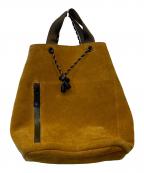AS2OVアッソブ）の古着「WATER PROOF SUEDE DRAWSTRING BAG　091754」｜オレンジ