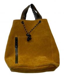 AS2OV（アッソブ）の古着「WATER PROOF SUEDE DRAWSTRING BAG　091754」｜オレンジ