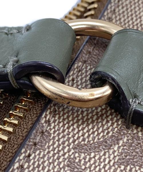 COACH（コーチ）COACH (コーチ) シグネチャートートバッグ F29208 ベージュ×グリーンの古着・服飾アイテム