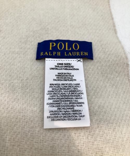 POLO RALPH LAUREN（ポロ・ラルフローレン）POLO RALPH LAUREN (ポロ・ラルフローレン) マフラー ベージュ サイズ:ONEの古着・服飾アイテム