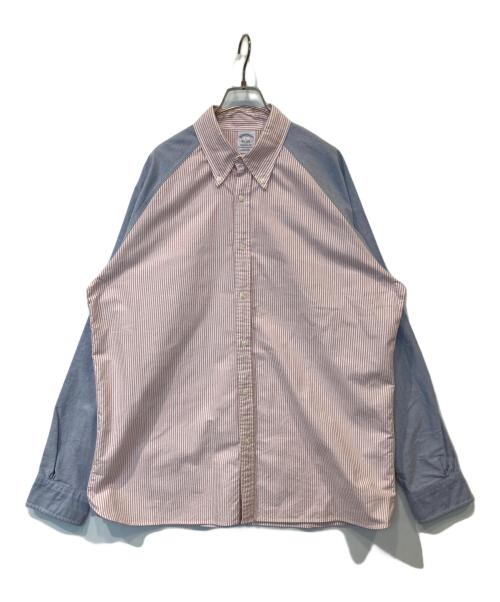 BROOKS BROTHERS（ブルックスブラザーズ）BROOKS BROTHERS (ブルックスブラザーズ) 切替シャツ ピンク×ブルー サイズ:Lの古着・服飾アイテム