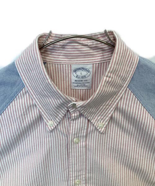 BROOKS BROTHERS（ブルックスブラザーズ）BROOKS BROTHERS (ブルックスブラザーズ) 切替シャツ ピンク×ブルー サイズ:Lの古着・服飾アイテム